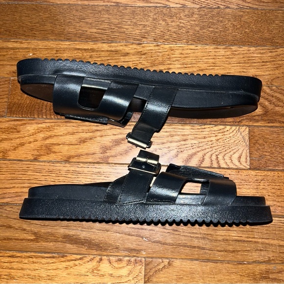 NEW Steve Madden Mayhem Slide Sandals Black Leather Women’s Size 9.5 - Picture 5 of 9